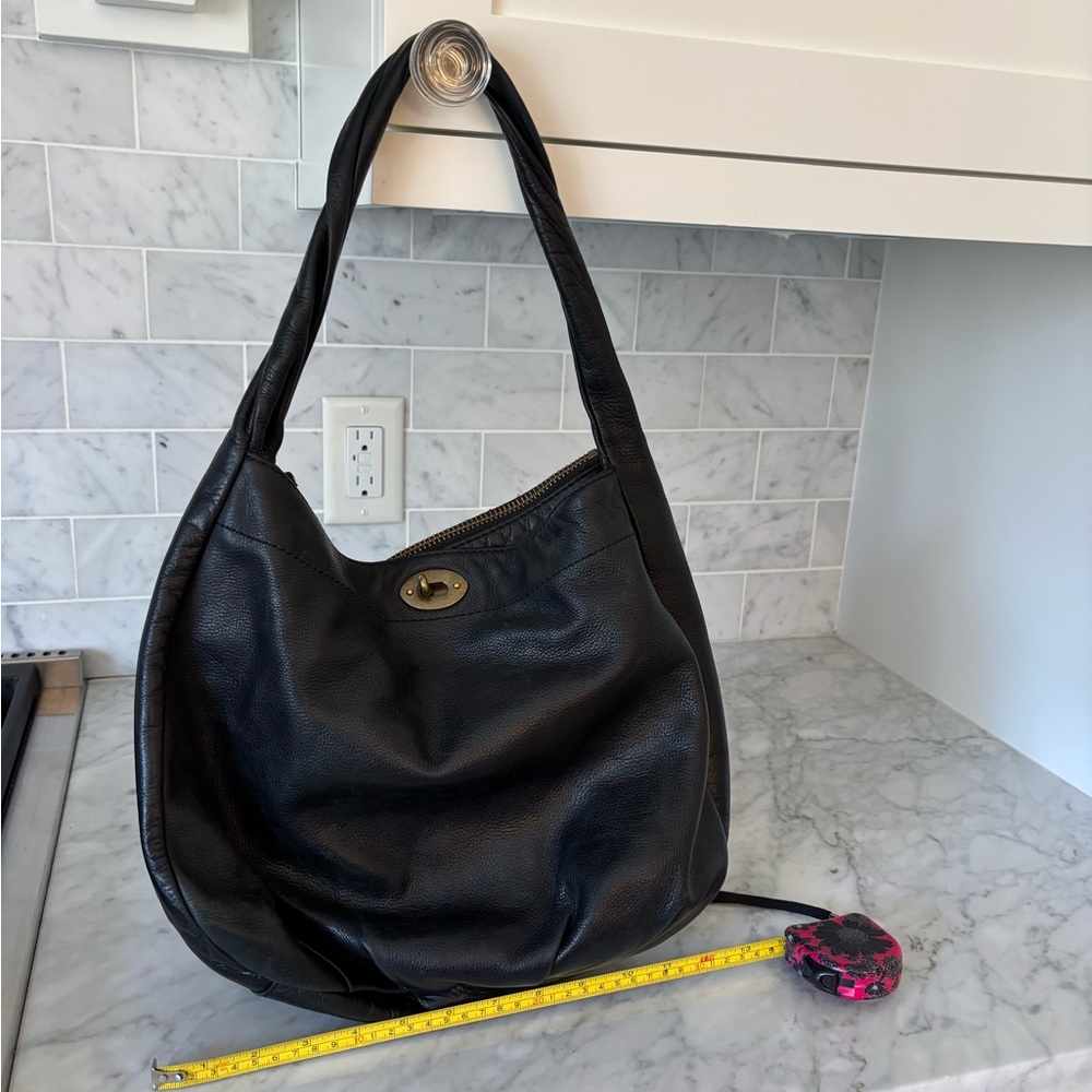J. Crew black leather purse